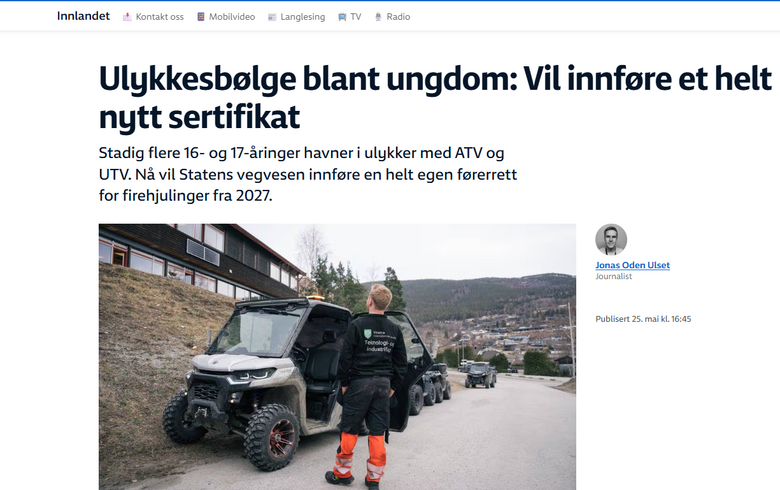 Ulykkes­bølge blant ungdom: Vil innføre et helt nytt sertifikat