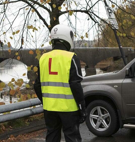Refleksvest med rød L str M